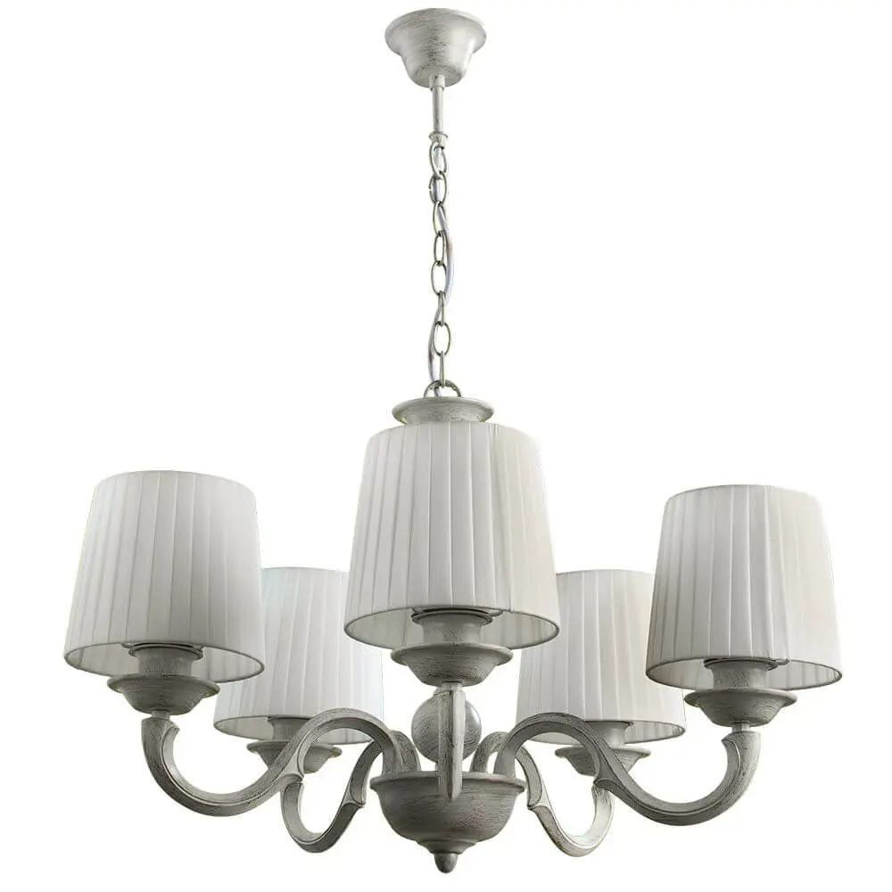 Фото 2 Люстра потолочная ARTE LAMP ALBA 5 ламп 10 м² цвет белый Фото 2 Люстра потолочная ARTE LAMP ALBA 5 ламп 10 м² цвет белый