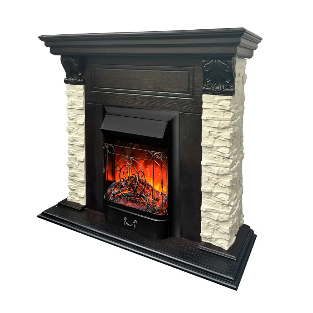 Фото 2 Каминокомплект Realflame Bilbao STD EUG AO-215 с очагом Majestic Lux BL 1500Вт орех фактурный Фото 2 Каминокомплект Realflame Bilbao STD EUG AO-215 с очагом Majestic Lux BL 1500Вт орех фактурный