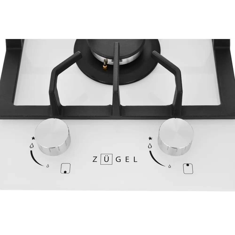 Фото 4 Газовая варочная панель Zugel ZGH291W 29 см 2 конфорки цвет белый Фото 4 Газовая варочная панель Zugel ZGH291W 29 см 2 конфорки цвет белый