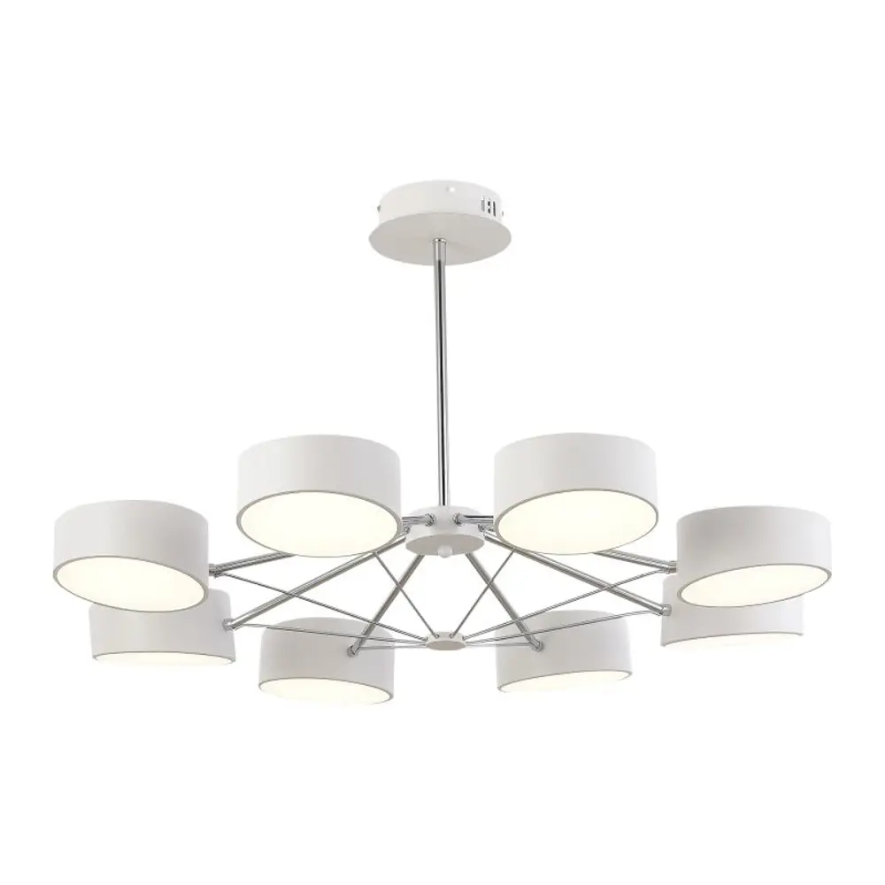 Фото Светильник настенно-потолочный светодиодный ST LUCE SLE6005-502-08 Valle 28 м² холодный белый свет цвет хром Фото Светильник настенно-потолочный светодиодный ST LUCE SLE6005-502-08 Valle 28 м² холодный белый свет цвет хром