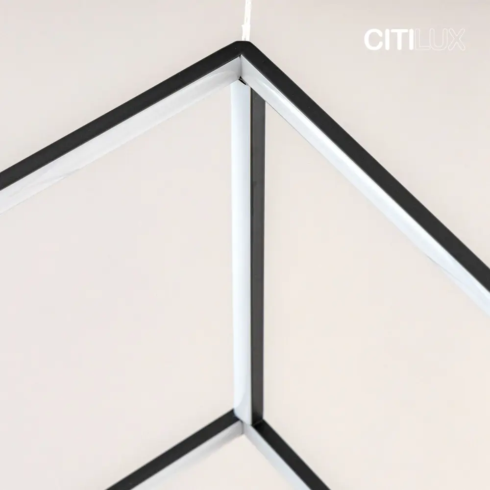 Фото 4 Светильник подвесной светодиодный Citilux Куб 14 м² нейтральный белый свет цвет черный Фото 4 Светильник подвесной светодиодный Citilux Куб 14 м² нейтральный белый свет цвет черный