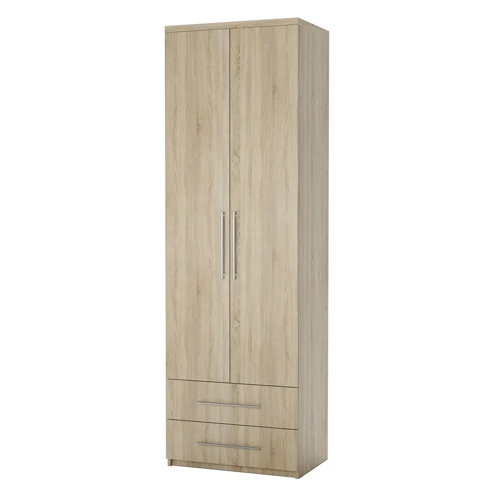 Фото 2 Шкаф распашной Гамма 24062027072 90x240x45 см ЛДСП цвет дуб сонома Фото 2 Шкаф распашной Гамма 24062027072 90x240x45 см ЛДСП цвет дуб сонома