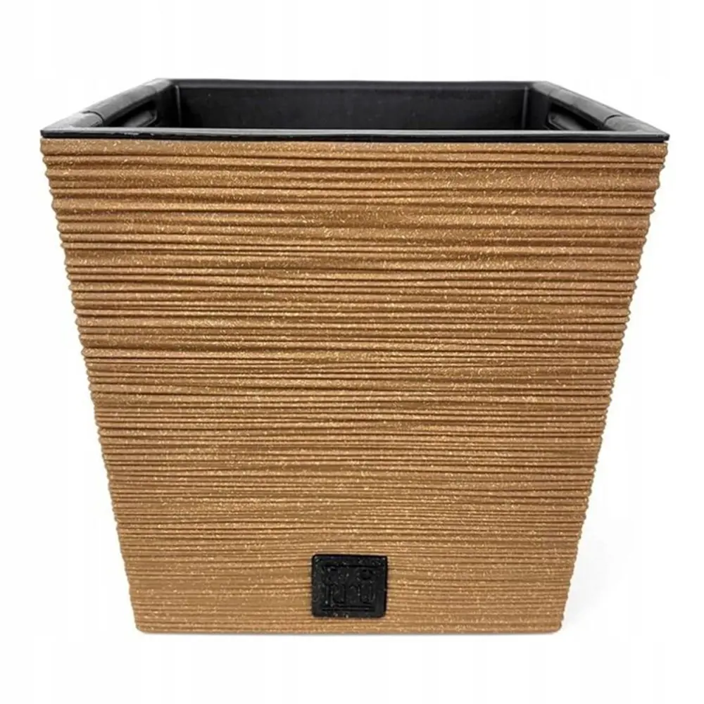 Фото 4 Кашпо Furu case low Prosperplast d 29 см 29.5 см 19 л полипропилен жёлтый/золотой без автополива Фото 4 Кашпо Furu case low Prosperplast d 29 см 29.5 см 19 л полипропилен жёлтый/золотой без автополива