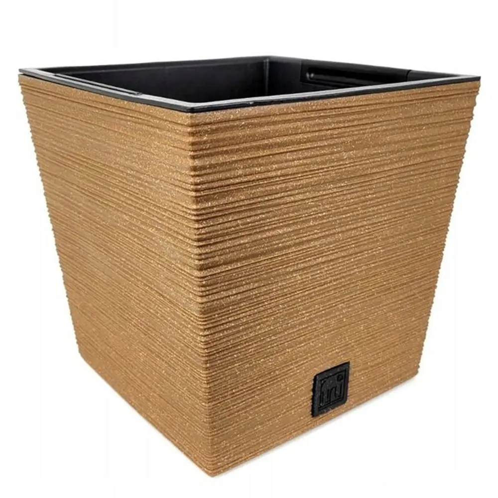 Фото 2 Кашпо Furu case low Prosperplast d 29 см 29.5 см 19 л полипропилен жёлтый/золотой без автополива Фото 2 Кашпо Furu case low Prosperplast d 29 см 29.5 см 19 л полипропилен жёлтый/золотой без автополива
