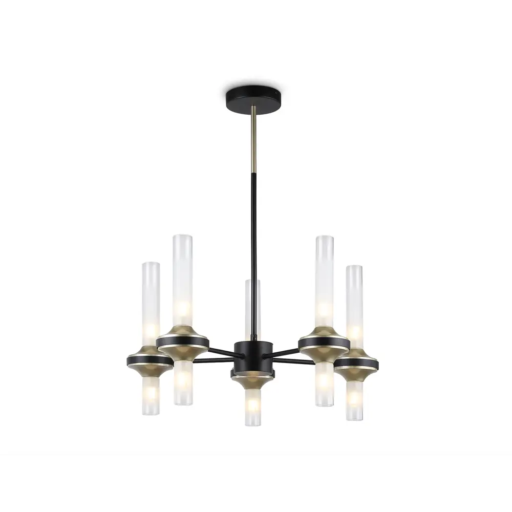 Фото Люстра на штанге Ambrella light High light Lh55351 10 ламп 23 м² цвет золото, прозрачный, черный Фото Люстра на штанге Ambrella light High light Lh55351 10 ламп 23 м² цвет золото, прозрачный, черный