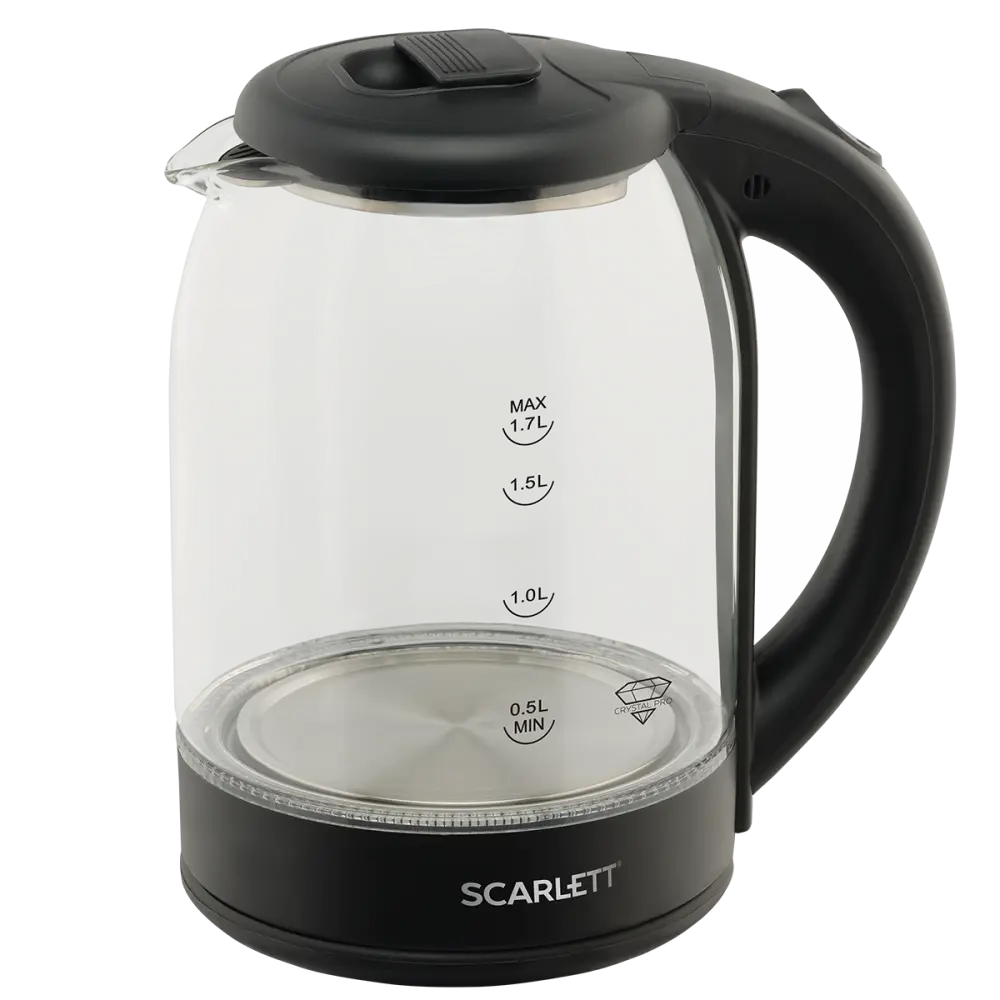 Фото 5 Электрический чайник Scarlett SC-EK27G90 1.7 л стекло цвет черный Фото 5 Электрический чайник Scarlett SC-EK27G90 1.7 л стекло цвет черный