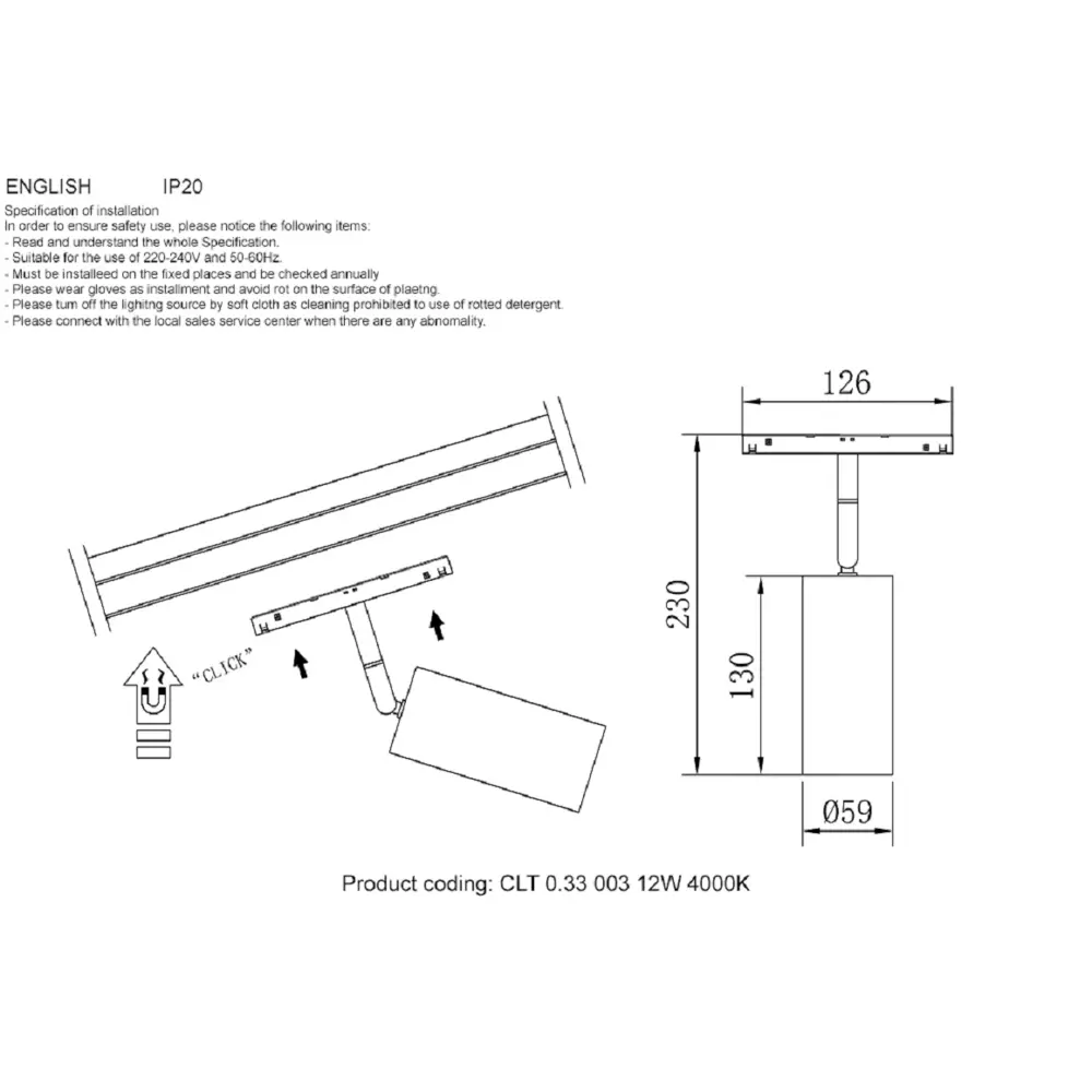 Фото 2 Трековый светильник спот светодиодный Crystal Lux Clt 0.33 003 12w wh 4000k 12 Вт магнитный нейтральный белый свет цвет белый Фото 2 Трековый светильник спот светодиодный Crystal Lux Clt 0.33 003 12w wh 4000k 12 Вт магнитный нейтральный белый свет цвет белый