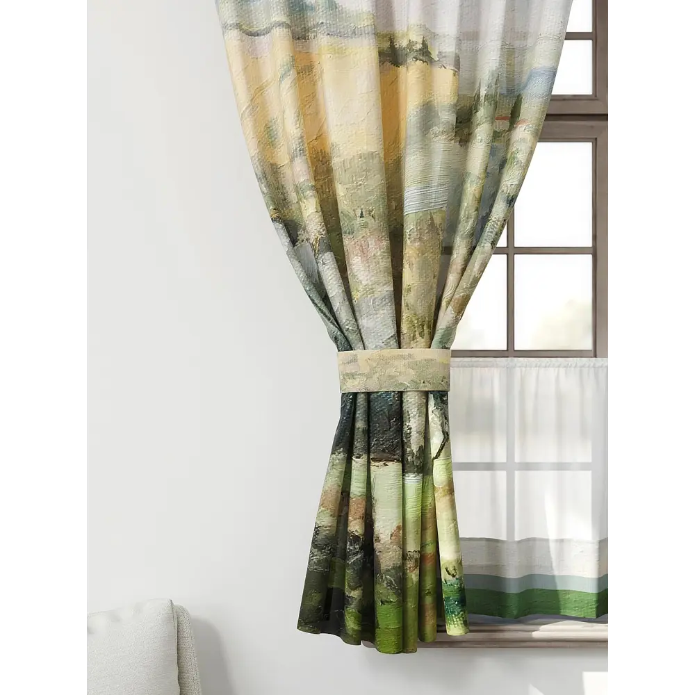 Фото 4 Комплект штор Comfy way CW705132-160 на шторной ленте 160x150 см цвет зеленый, разноцветный Фото 4 Комплект штор Comfy way CW705132-160 на шторной ленте 160x150 см цвет зеленый, разноцветный