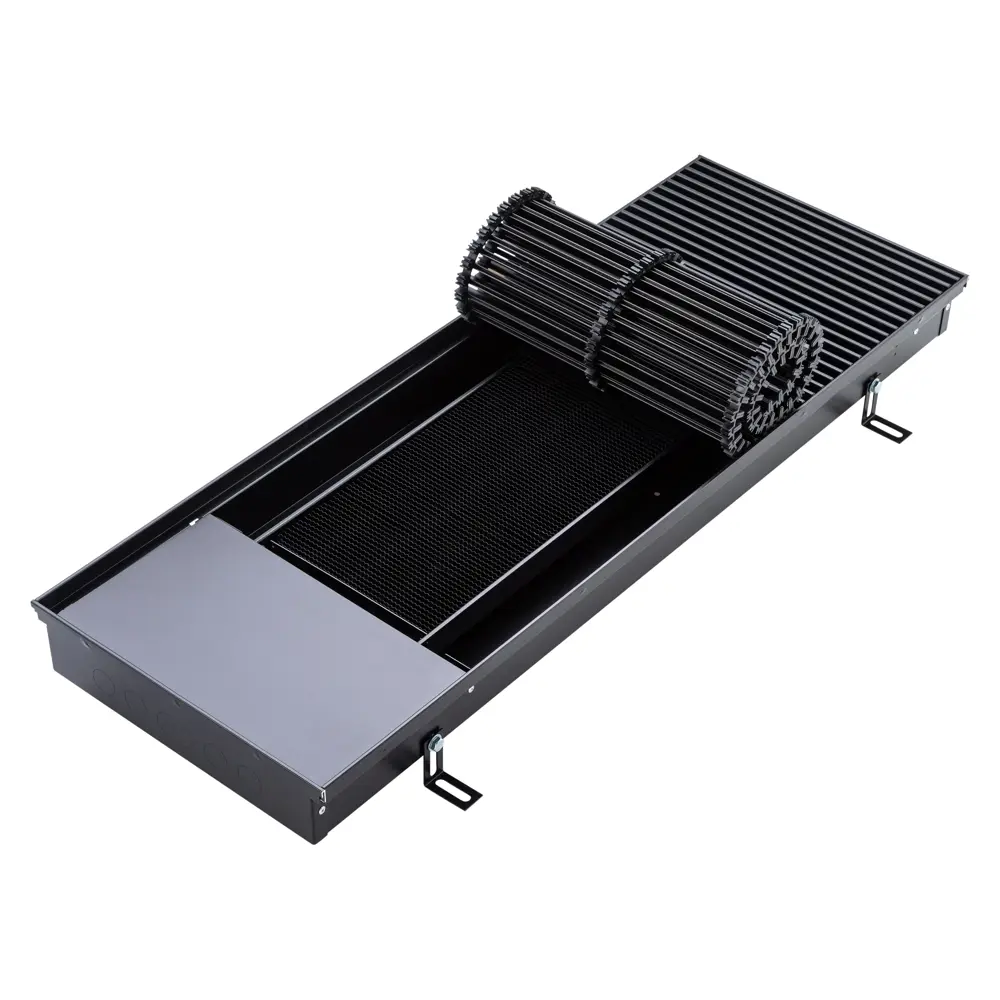 Фото Конвектор внутрипольный KZV Max Power Ra Bl 1200x300x80 мм биметалл черный