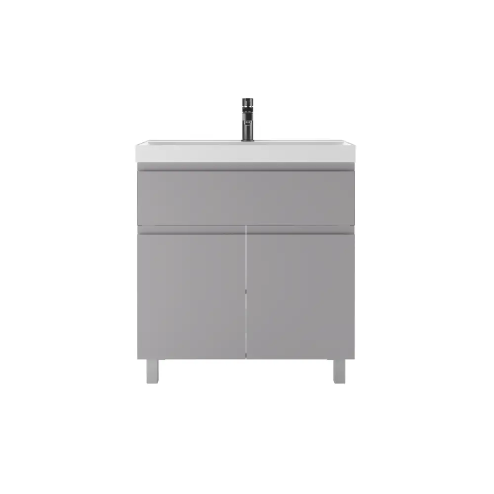 Фото 2 Тумба под раковину напольная Домино DGr2416T 79см цвет светло-серый Фото 2 Тумба под раковину напольная Домино DGr2416T 79см цвет светло-серый