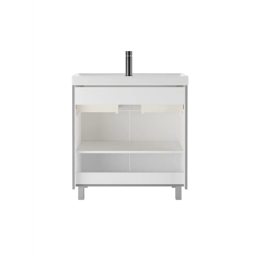 Фото 4 Тумба под раковину напольная Домино DGr2416T 79см цвет светло-серый Фото 4 Тумба под раковину напольная Домино DGr2416T 79см цвет светло-серый