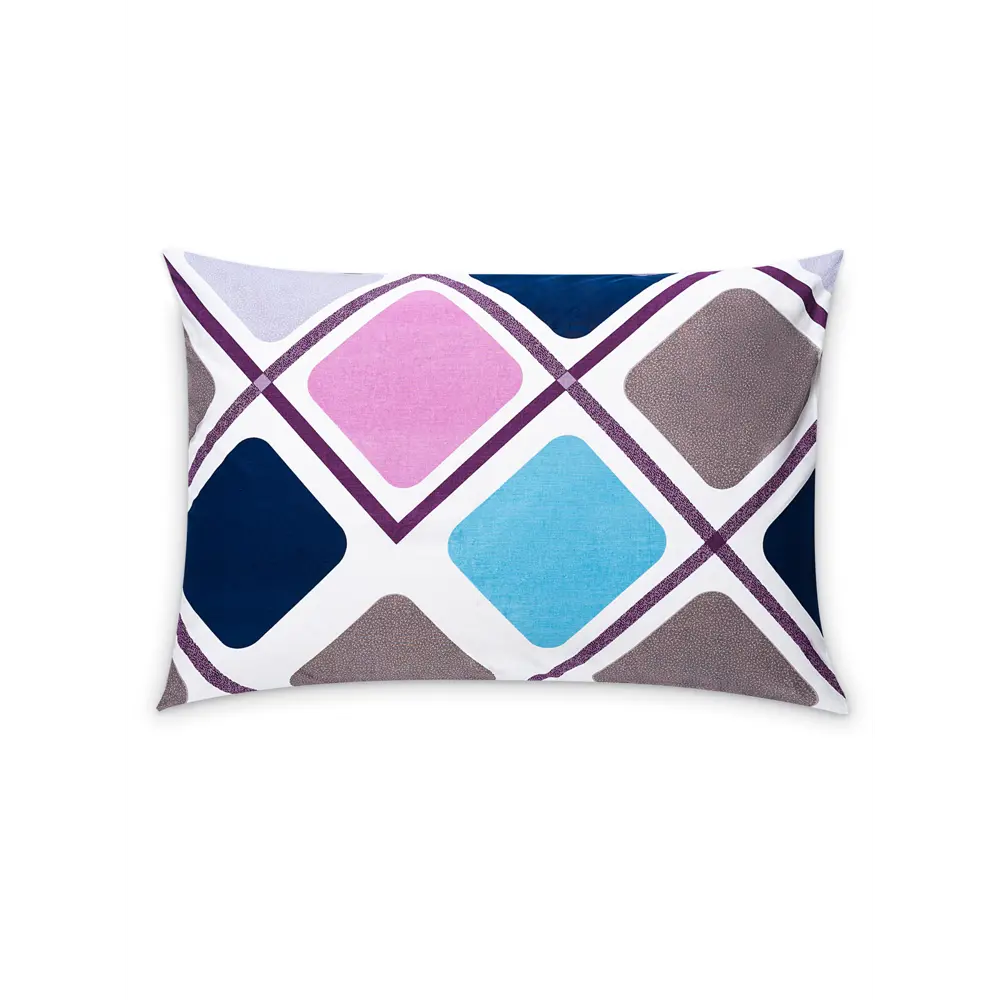 Фото 6 Комплект постельного белья Prime prive Свен перкаль евро наволочки 50 x 70- 2 шт цвет синий, розовый, сиреневый