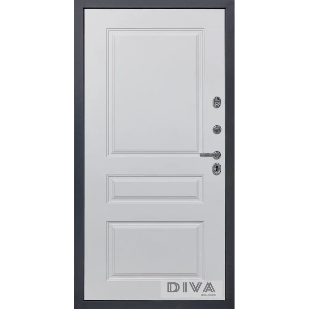 Фото 2 Входная дверь Diva МД-39 205x96см левый цвет Д13 белый софт