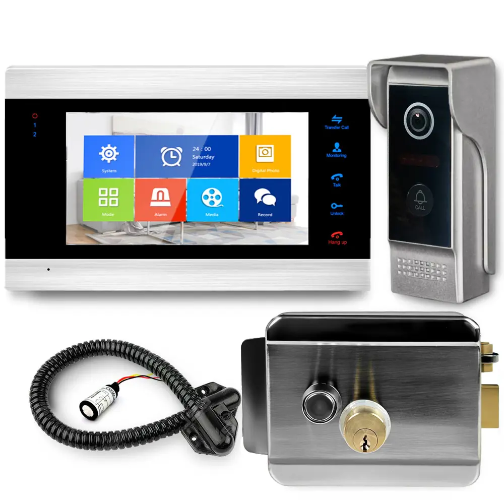 Фото Комплект Wi Fi видеодомофона Ps-link KIT-DB09-SS 7" цвет серый/серебристый Фото Комплект Wi Fi видеодомофона Ps-link KIT-DB09-SS 7" цвет серый/серебристый