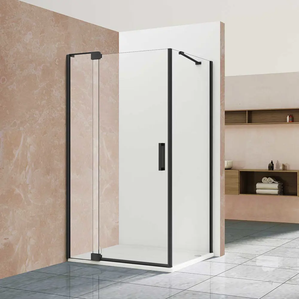 Фото Душевой уголок Vincea Extra VSR-1E111290CLB прямоугольный 110x90см черный профиль эффект стекла прозрачное закаленное стекло Фото Душевой уголок Vincea Extra VSR-1E111290CLB прямоугольный 110x90см черный профиль эффект стекла прозрачное закаленное стекло