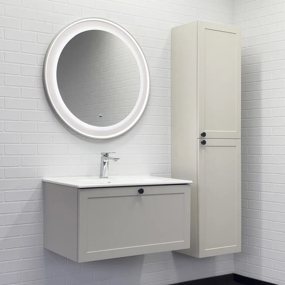Фото 3 Тумба под раковину напольная Comforty 00-00014864 81см цвет серый