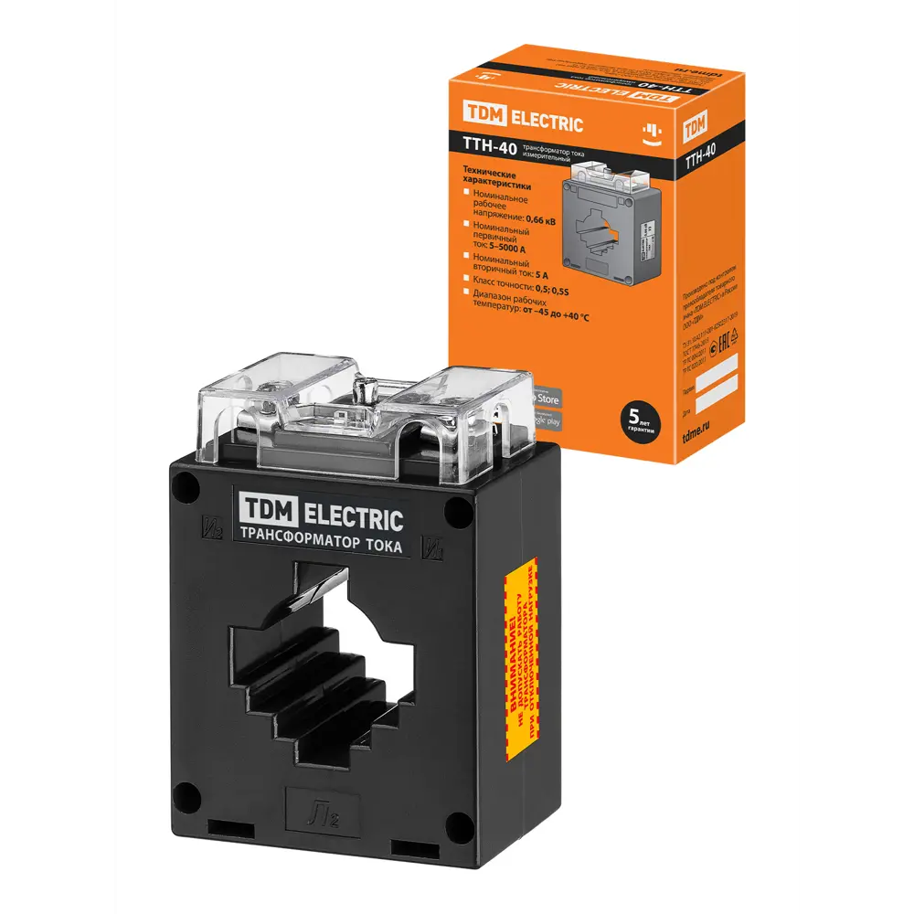 Фото Трансформатор тока измерительный Tdm electric ТТН 40/600/5-5VA/0.5-Р Фото Трансформатор тока измерительный Tdm electric ТТН 40/600/5-5VA/0.5-Р