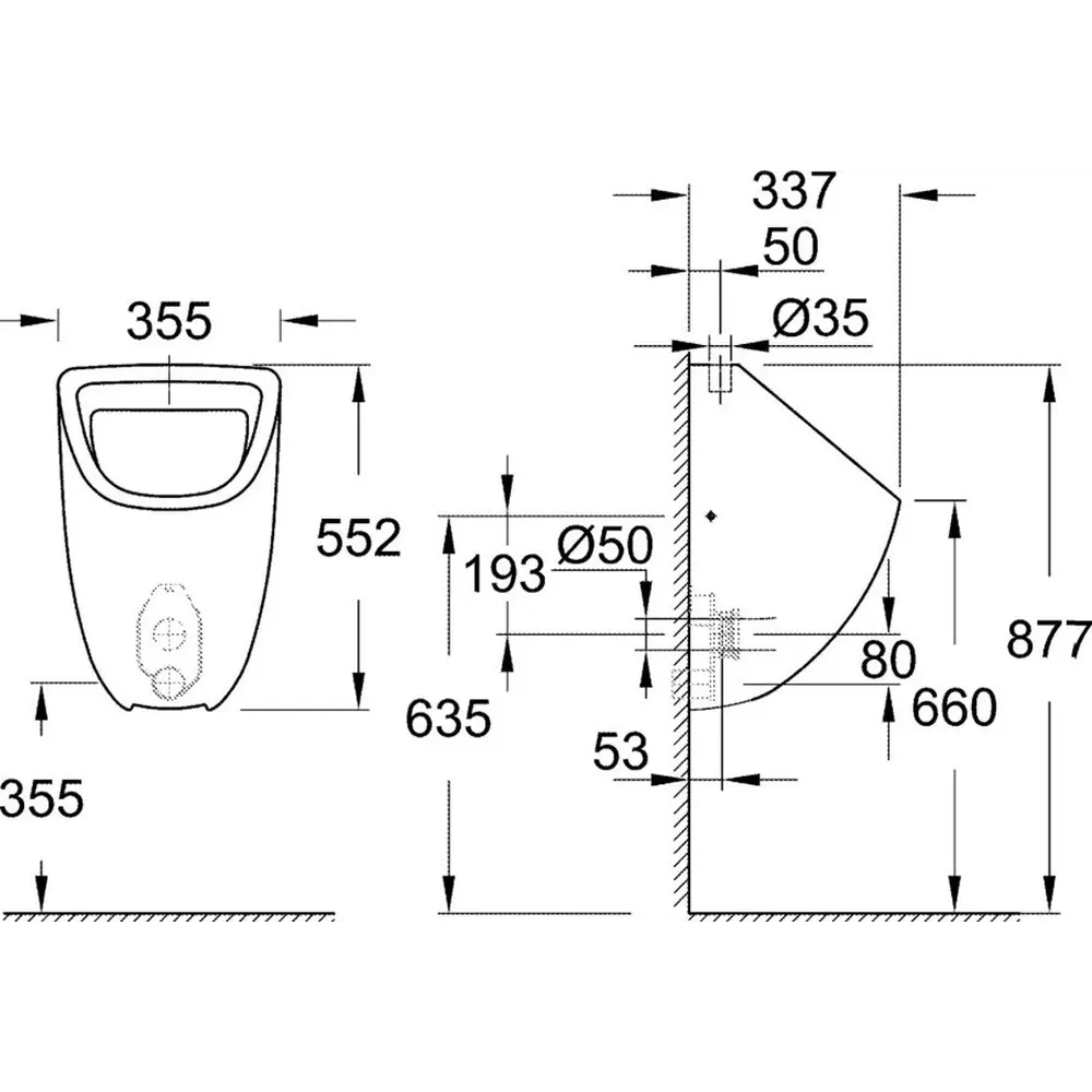 Фото 2 Писсуар Grohe Bau Ceramic 39439000