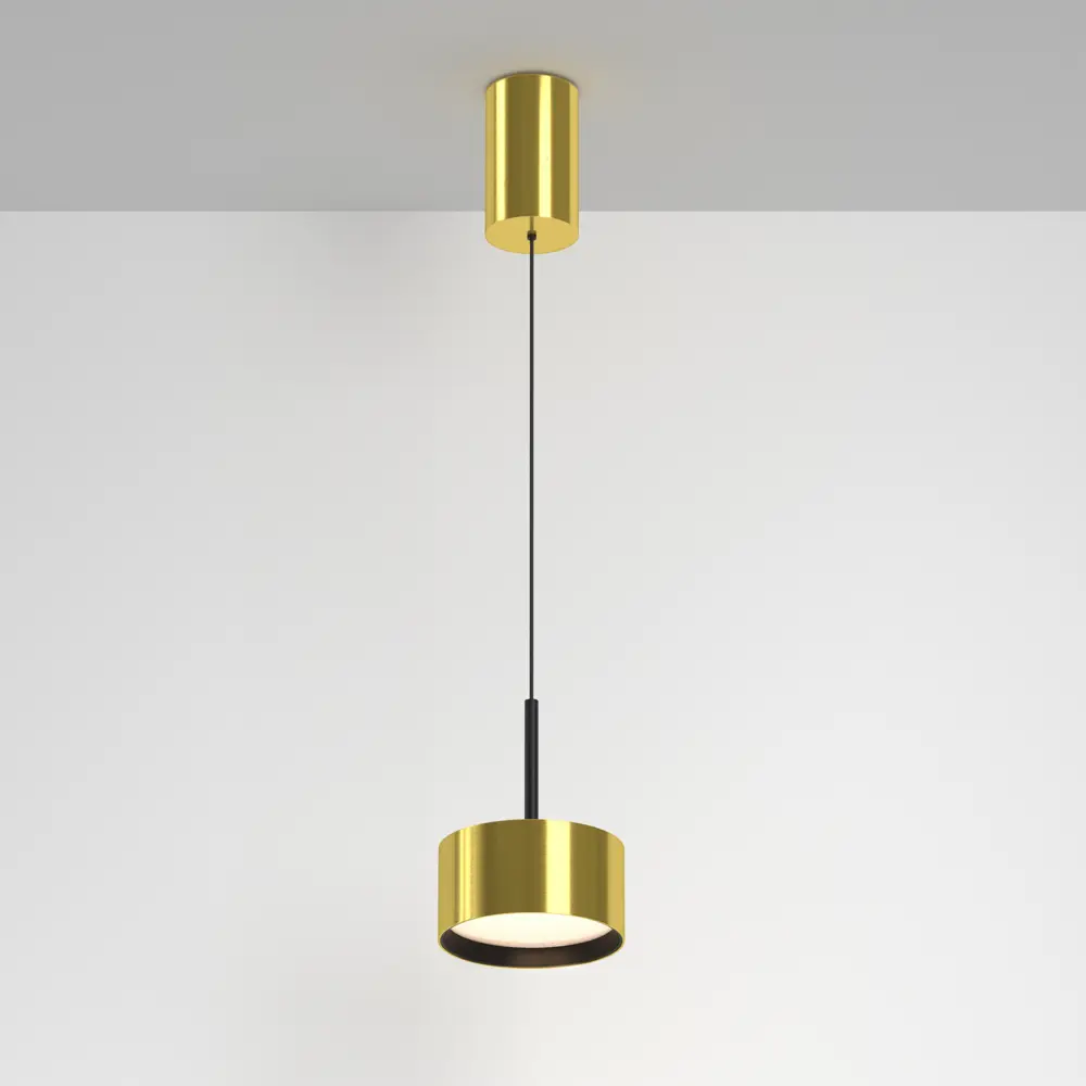 Фото 3 Светильник подвесной светодиодный Maytoni Glare P102pl-12w3k-bs 5 м² теплый белый (желтый) свет цвет латунь Фото 3 Светильник подвесной светодиодный Maytoni Glare P102pl-12w3k-bs 5 м² теплый белый (желтый) свет цвет латунь