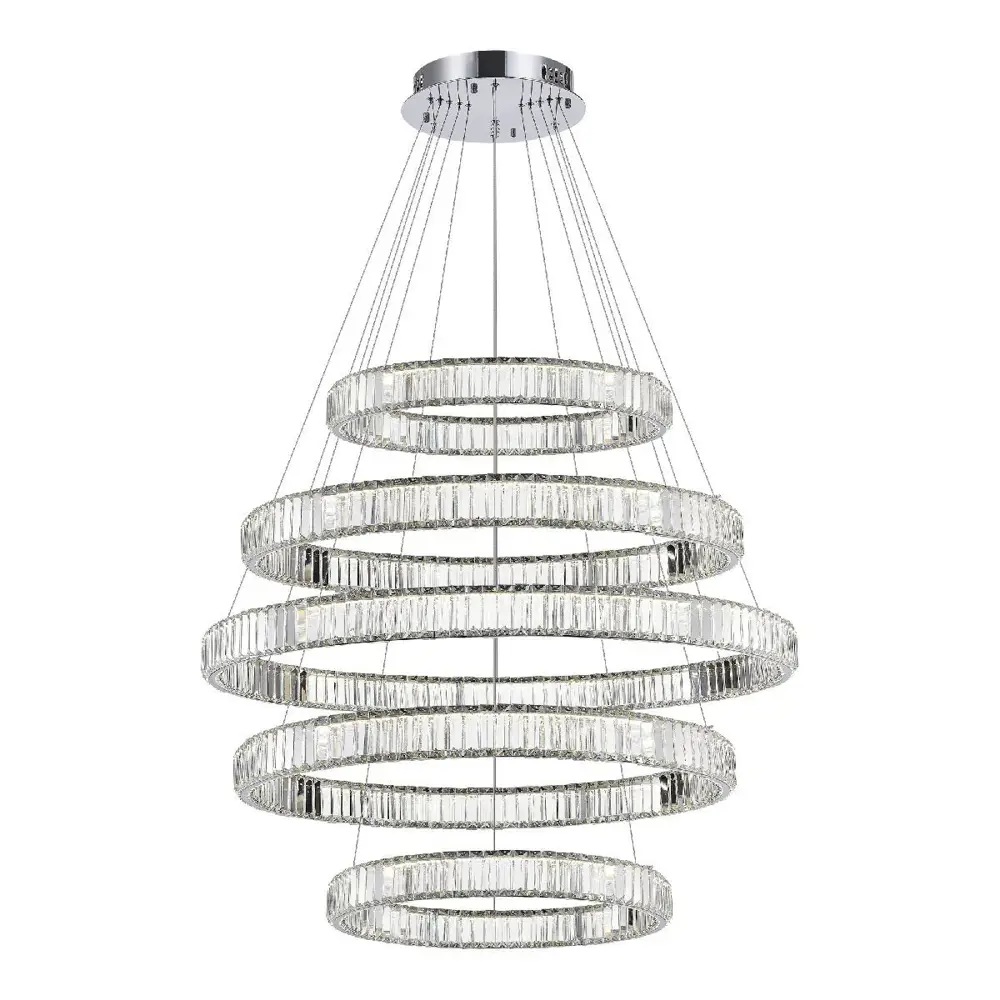 Фото Люстра подвесная светодиодная хрустальная St luce Tivoli sl1622.103.05 нейтральный белый свет цвет серый/серебристый Фото Люстра подвесная светодиодная хрустальная St luce Tivoli sl1622.103.05 нейтральный белый свет цвет серый/серебристый