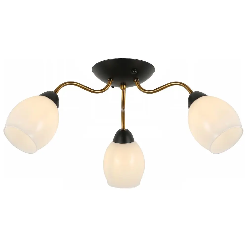 Фото Люстра потолочная Illumico Нет Il8193-3cou-79 bk gd 3 лампа 9 м² цвет черный