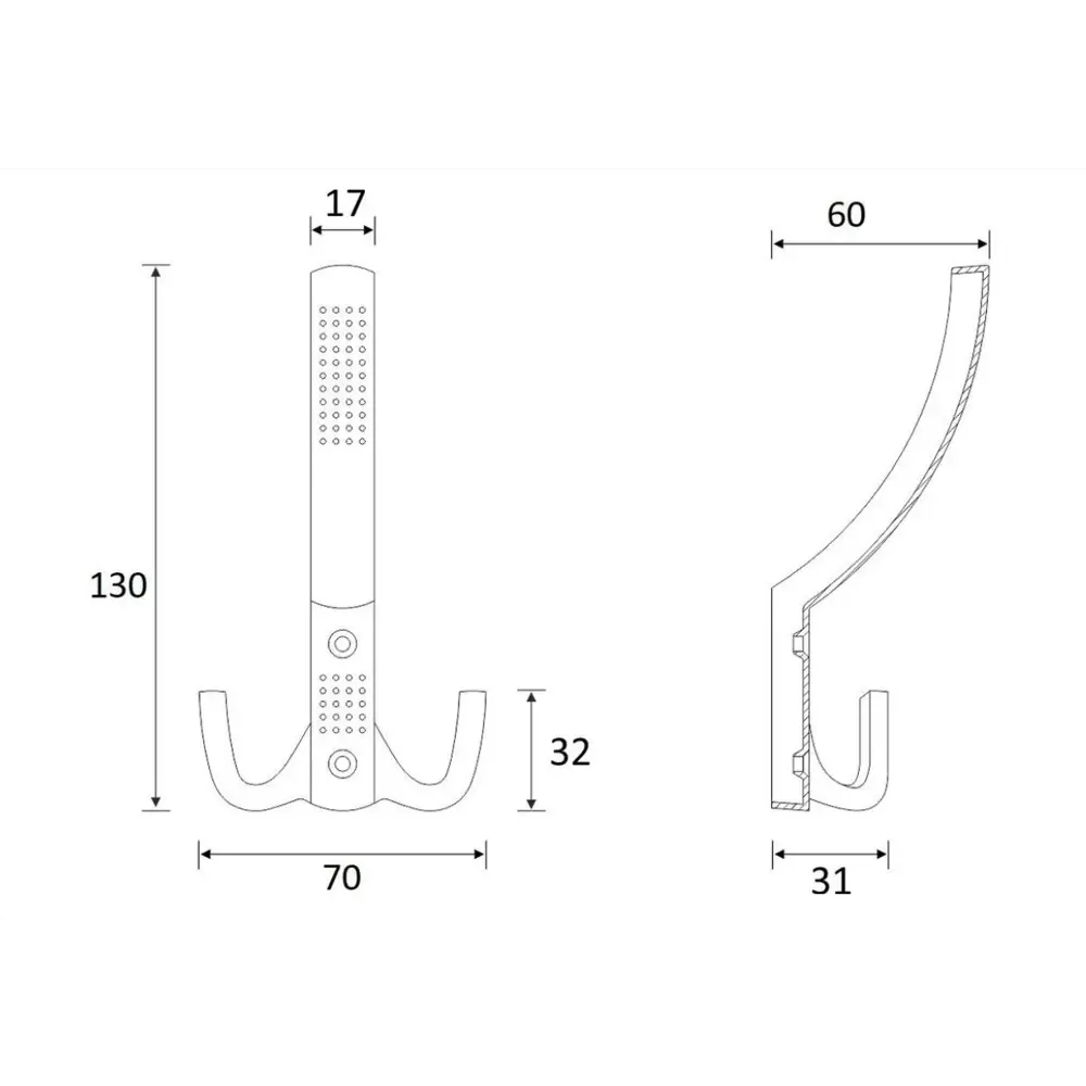 Фото 2 Комплект 2 крючков Brante BR 71 BA античная бронза Фото 2 Комплект 2 крючков Brante BR 71 BA античная бронза