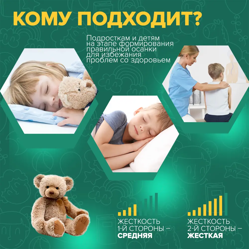 Фото 2 Матрас Sleeptek Junior FoamCocos SJFC-00001-3148 90x190x17 см независимый пружинный блок 1-спальный Фото 2 Матрас Sleeptek Junior FoamCocos SJFC-00001-3148 90x190x17 см независимый пружинный блок 1-спальный