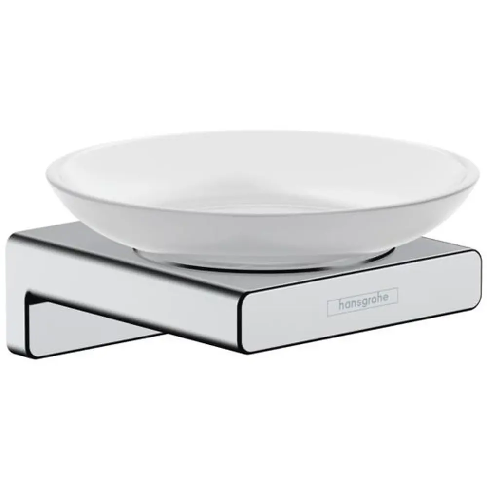 Фото Мыльница Hansgrohe 41746000HG металл/стекло цвет серый/серебристый Фото Мыльница Hansgrohe 41746000HG металл/стекло цвет серый/серебристый