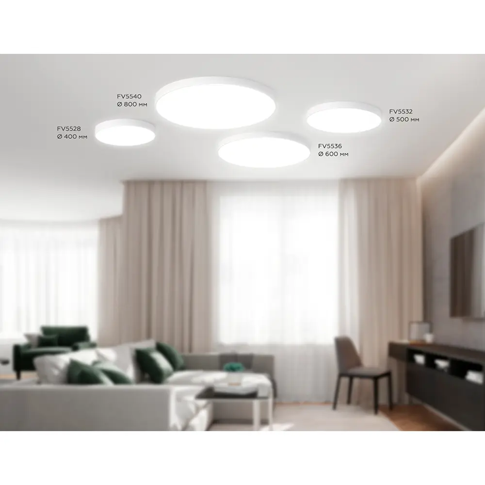 Фото 10 Светильник настенно-потолочный светодиодный Ambrella light Fv5528 8 м² нейтральный белый свет цвет белый Фото 10 Светильник настенно-потолочный светодиодный Ambrella light Fv5528 8 м² нейтральный белый свет цвет белый