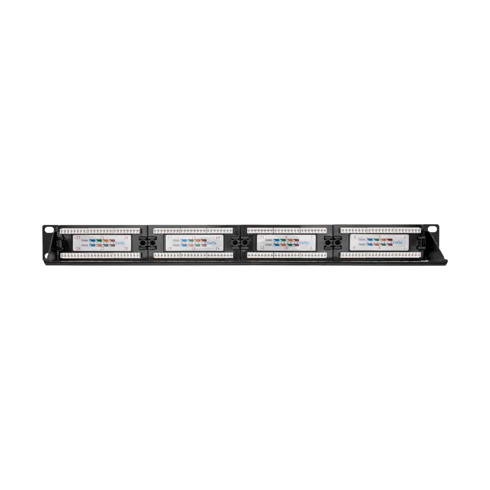 Фото 4 Панель коммутационная Rexant Pro с кабельным органайзером 19" 1U 24 порта UTP RJ-45 Cat 5e Фото 4 Панель коммутационная Rexant Pro с кабельным органайзером 19" 1U 24 порта UTP RJ-45 Cat 5e