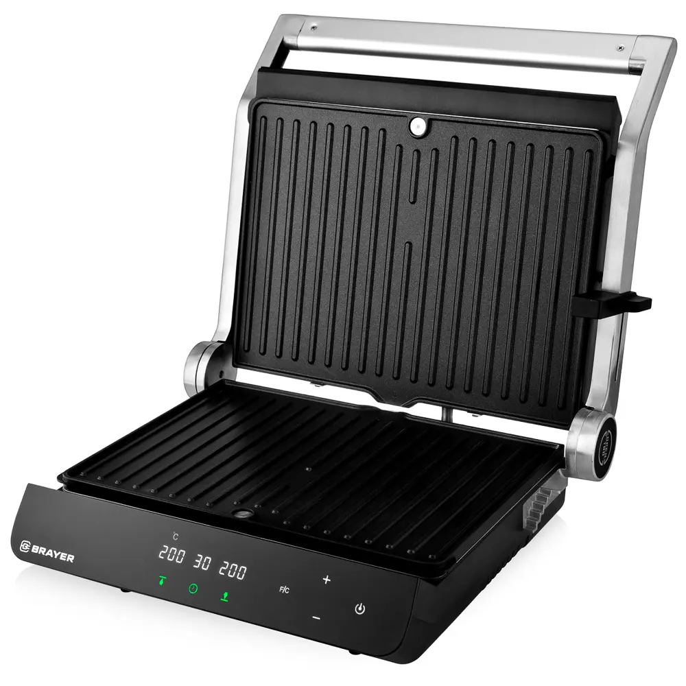 Фото Гриль Brayer BR2008 2000 Вт цвет серебристый Фото Гриль Brayer BR2008 2000 Вт цвет серебристый
