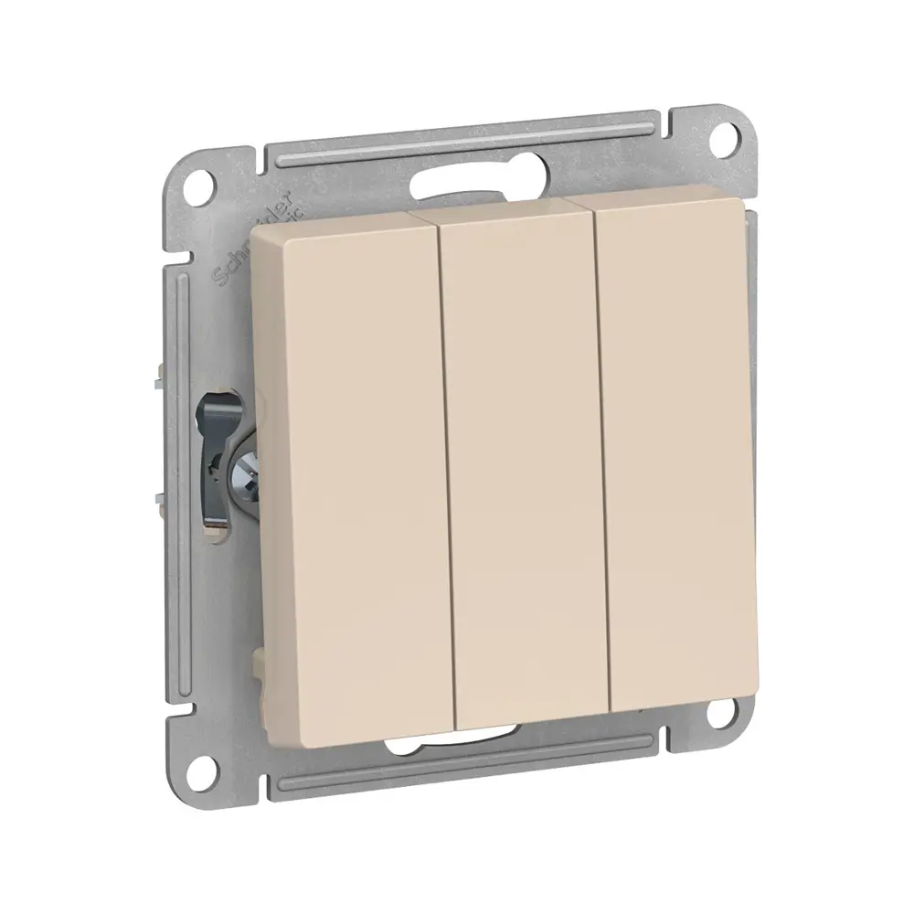 Фото Выключатель встраиваемый Schneider electric AtlasDesign Atn000231 3 клавиши цвет бежевый Фото Выключатель встраиваемый Schneider electric AtlasDesign Atn000231 3 клавиши цвет бежевый