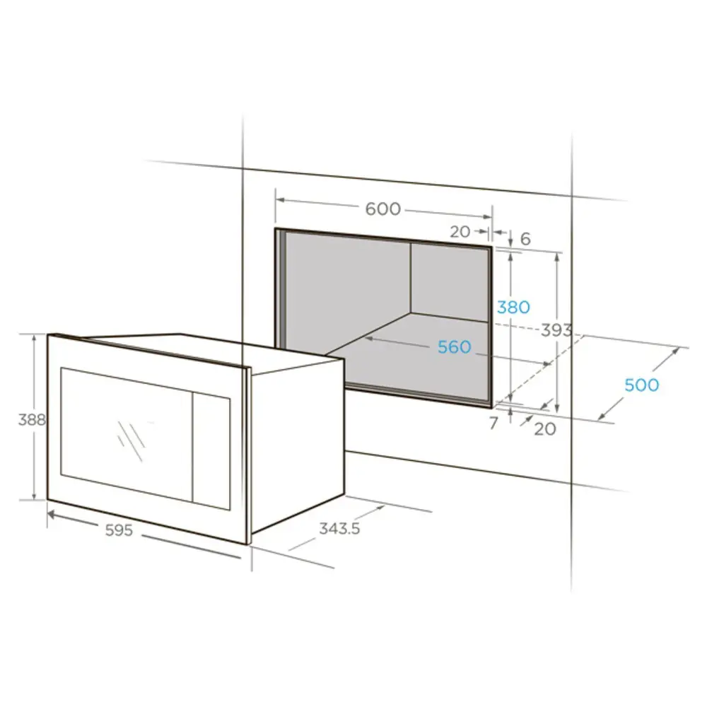 Фото 12 Микроволновая печь Midea MI9250BX встраиваемая 25 л 59.5x38.8x40.1 см сенсорное цвет черный, СП-00035928 Фото 12 Микроволновая печь Midea MI9250BX встраиваемая 25 л 59.5x38.8x40.1 см сенсорное цвет черный, СП-00035928