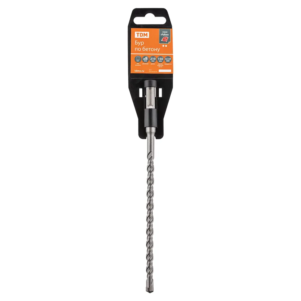 Фото Бур по бетону SDS Plus Tdm Electric SQ1094-0206 8x210 мм Фото Бур по бетону SDS Plus Tdm Electric SQ1094-0206 8x210 мм