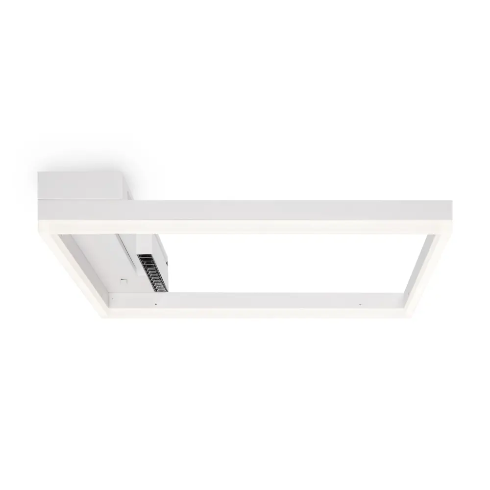 Фото Люстра потолочная светодиодная Freya Frame с пультом управления 30 м² регулируемый белый свет цвет белый Фото Люстра потолочная светодиодная Freya Frame с пультом управления 30 м² регулируемый белый свет цвет белый