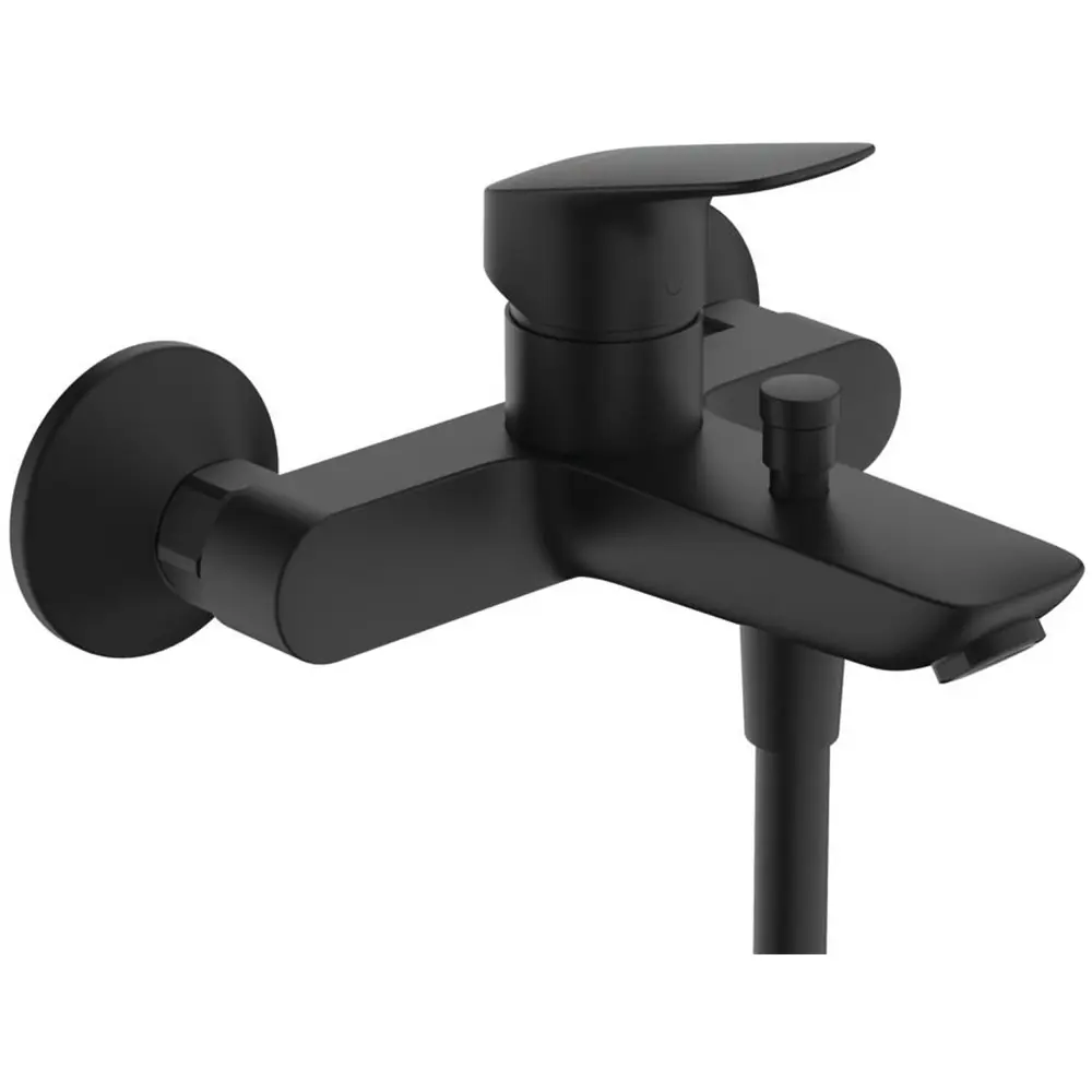 Фото Смеситель для ванны Hansgrohe 71400670 Logis однорычажный цвет черный Фото Смеситель для ванны Hansgrohe 71400670 Logis однорычажный цвет черный