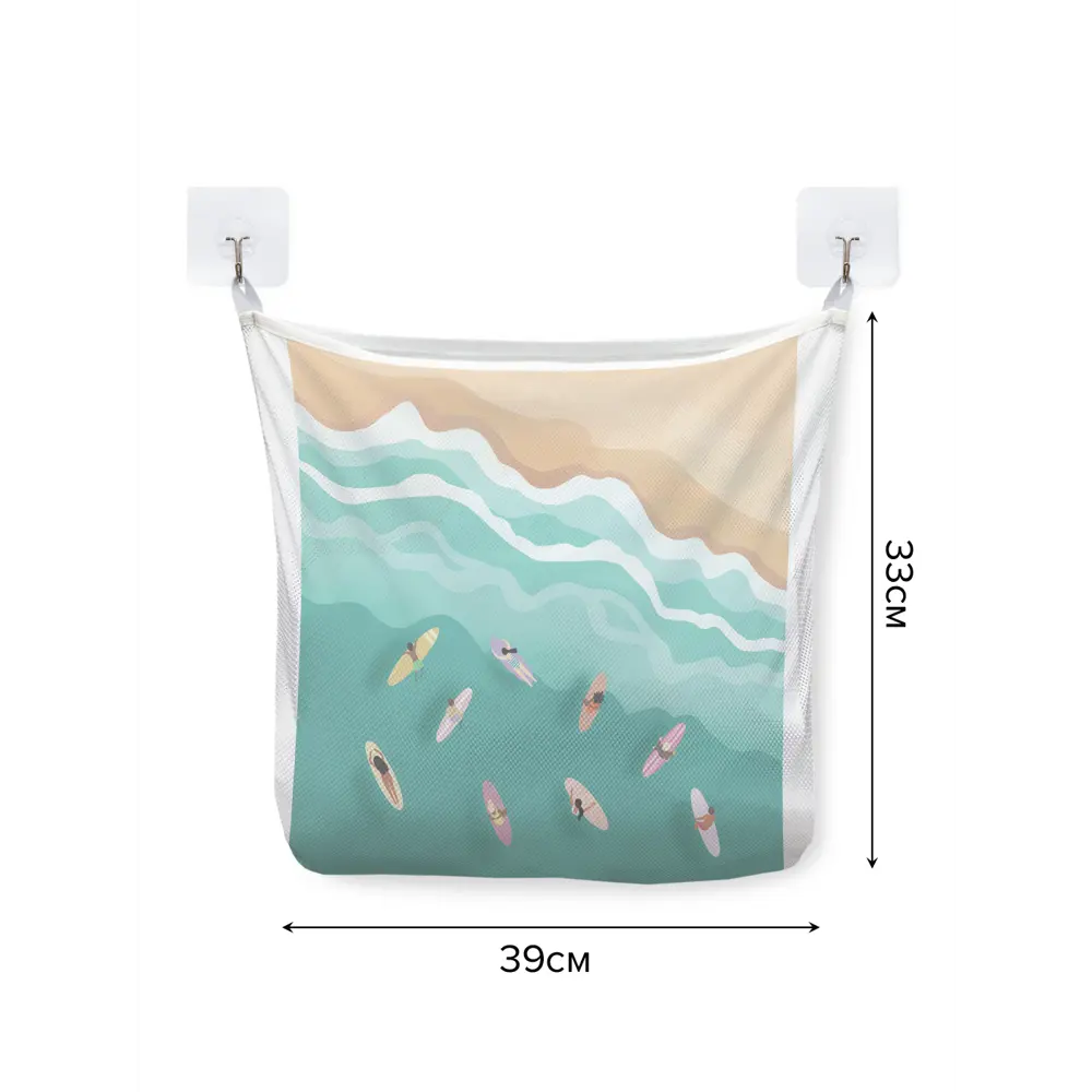 Фото 2 Сетка для игрушек в ванну JoyArty Школа серфинга настенный органайзер на присосках 39x33 см Фото 2 Сетка для игрушек в ванну JoyArty Школа серфинга настенный органайзер на присосках 39x33 см