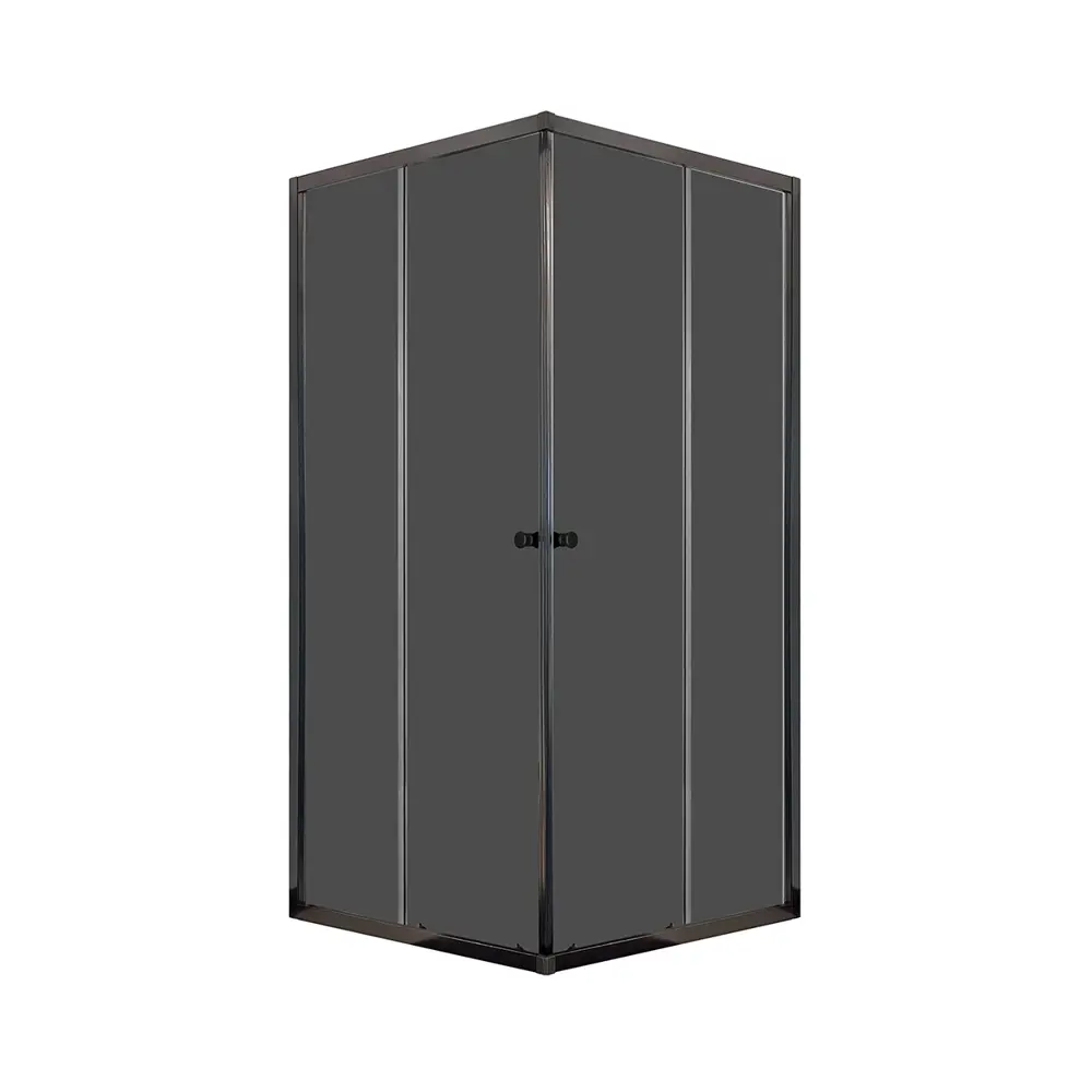 Фото 3 Душевой уголок Domani-spa Shape 90x90x190 см квадрат черный профиль эффект стекла тонированный Фото 3 Душевой уголок Domani-spa Shape 90x90x190 см квадрат черный профиль эффект стекла тонированный