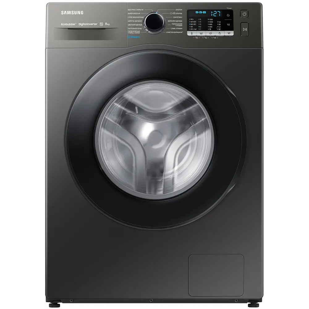 Фото 5 Стиральная машина Samsung Ww80agas26axld 60.2x85.2x45.2 см 8 кг цвет темно-серый Фото 5 Стиральная машина Samsung Ww80agas26axld 60.2x85.2x45.2 см 8 кг цвет темно-серый