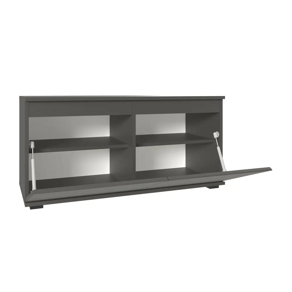 Фото 2 Обувница Нк-мебель Stark 100x48.2x40 см 2 полки ЛДСП цвет серый графит Фото 2 Обувница Нк-мебель Stark 100x48.2x40 см 2 полки ЛДСП цвет серый графит