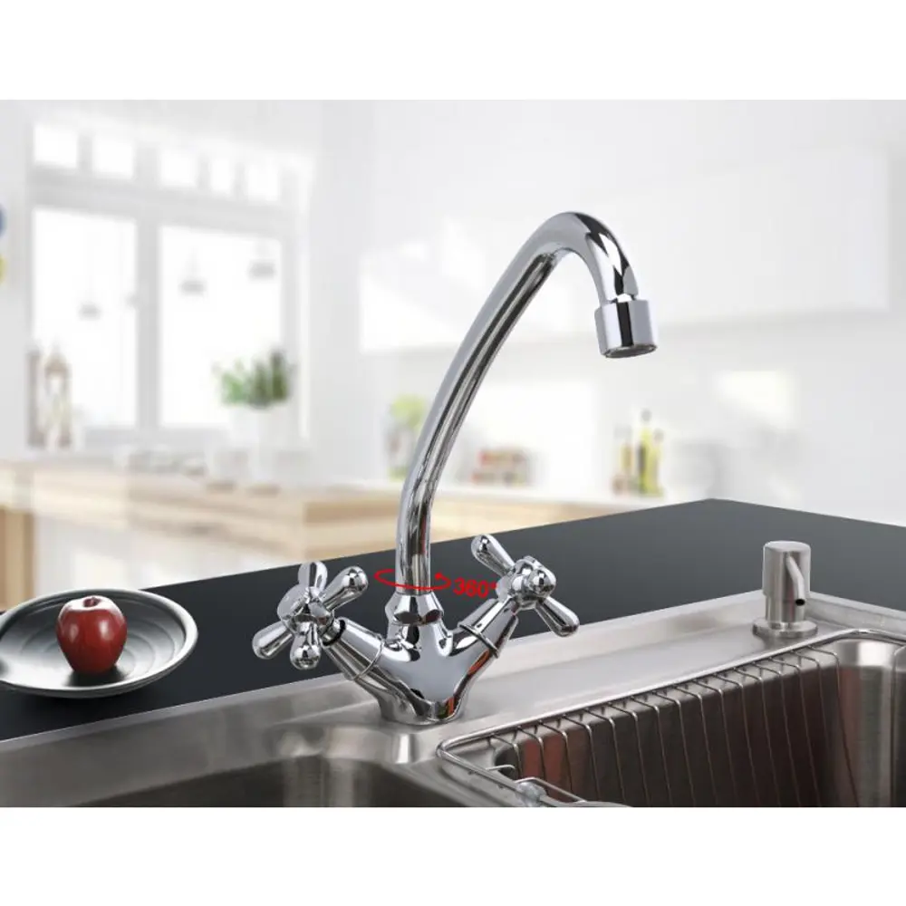 Фото 2 Смеситель для кухни Frap 30349 поворотный излив 19.8 см цвет хром Фото 2 Смеситель для кухни Frap 30349 поворотный излив 19.8 см цвет хром