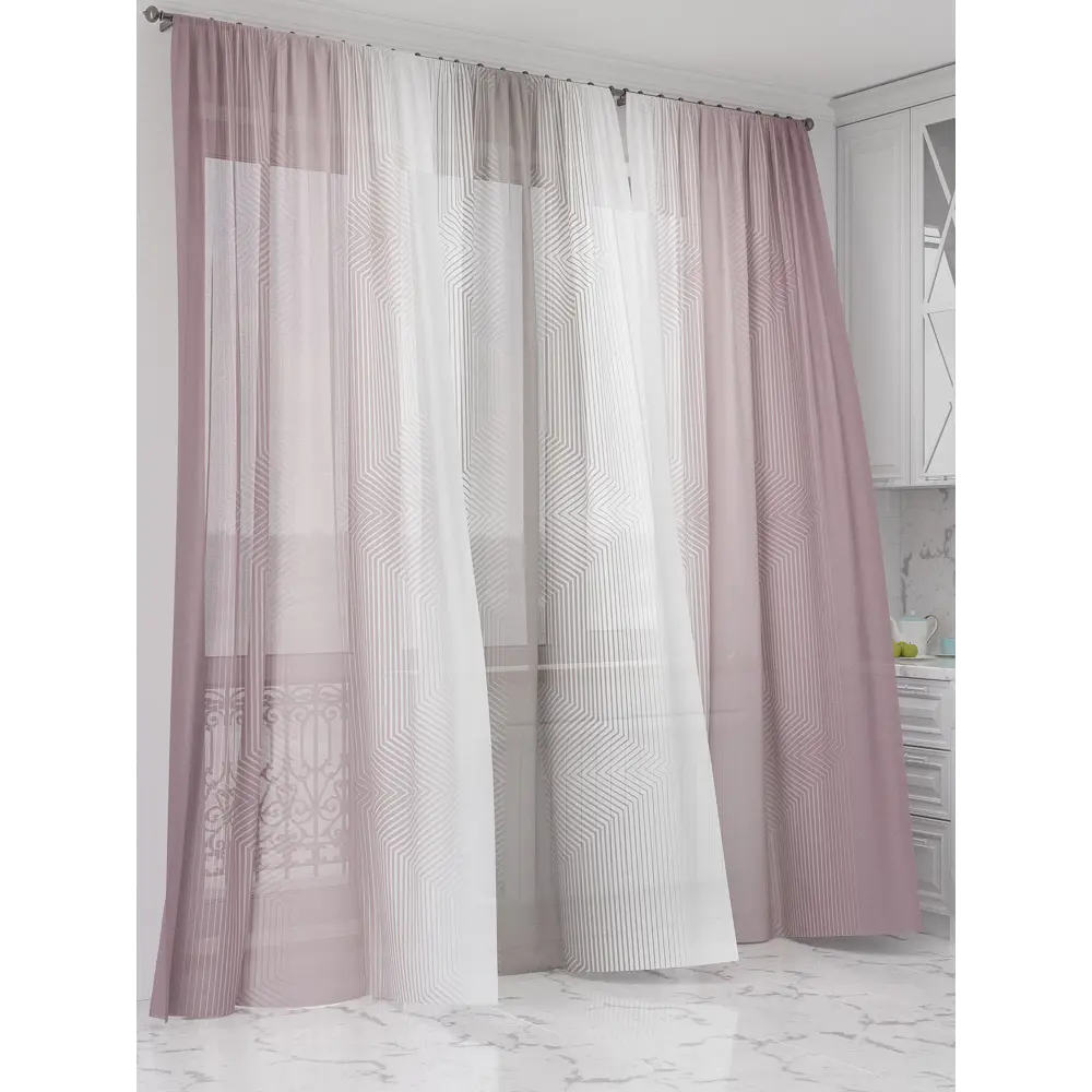 Фото 3 Тюль Comfy way Олион - 84 CW991084-250 на шторной ленте 250x450 см цвет бежевый Фото 3 Тюль Comfy way Олион - 84 CW991084-250 на шторной ленте 250x450 см цвет бежевый