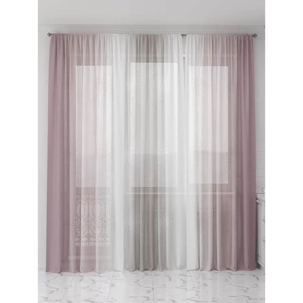 Фото 2 Тюль Comfy way Олион - 84 CW991084-250 на шторной ленте 250x450 см цвет бежевый Фото 2 Тюль Comfy way Олион - 84 CW991084-250 на шторной ленте 250x450 см цвет бежевый