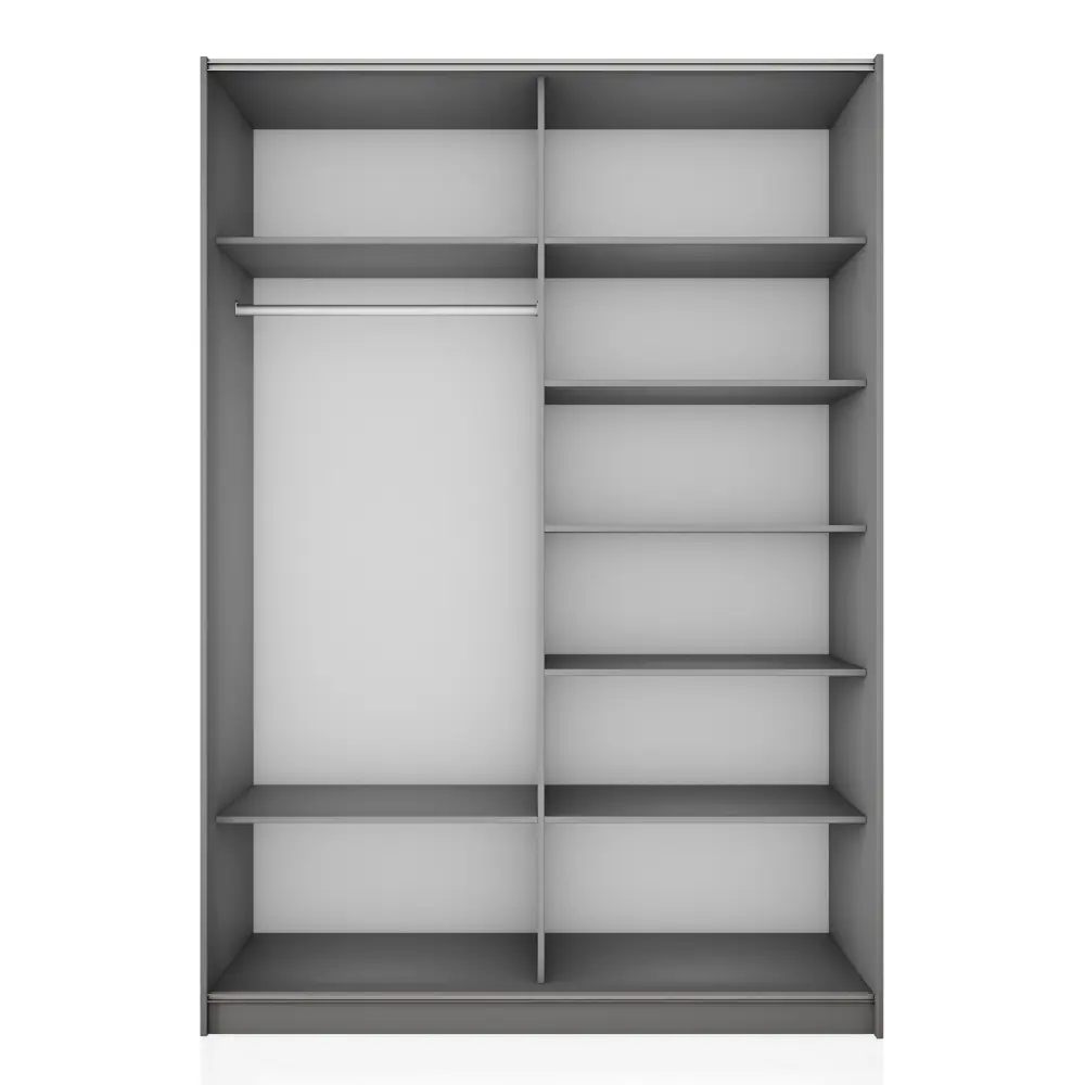 Фото 2 Шкаф-купе Мебельная компания е1 550428 230x120x57 см 8 полок ЛДСП цвет серый диамант Фото 2 Шкаф-купе Мебельная компания е1 550428 230x120x57 см 8 полок ЛДСП цвет серый диамант