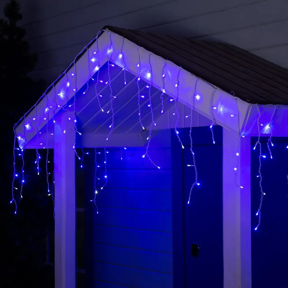 Фото 2 Электрогирлянда универсальная Luazon lighting 3584222 бахрома 4x4 м 180 ламп синий 1 режим работы Фото 2 Электрогирлянда универсальная Luazon lighting 3584222 бахрома 4x4 м 180 ламп синий 1 режим работы