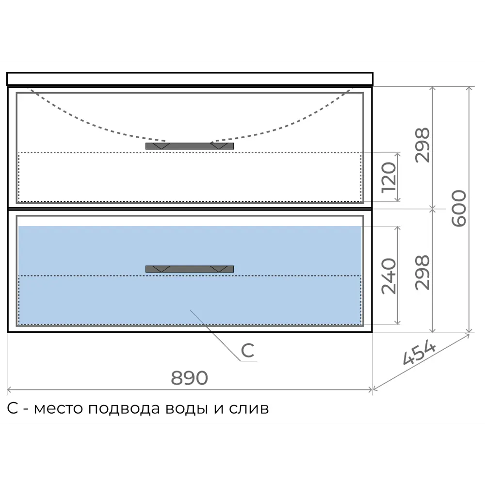 Фото 8 Тумба под раковину подвесная Uperwood Foster 291020523 89см цвет серый Фото 8 Тумба под раковину подвесная Uperwood Foster 291020523 89см цвет серый
