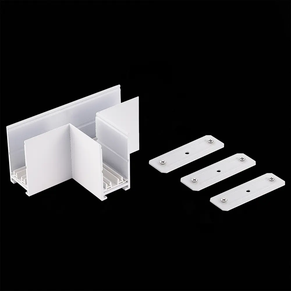 Фото Коннектор St Luce St015.522.22 т-образный жесткий для соединения трековых шинопроводов однофазный цвет белый