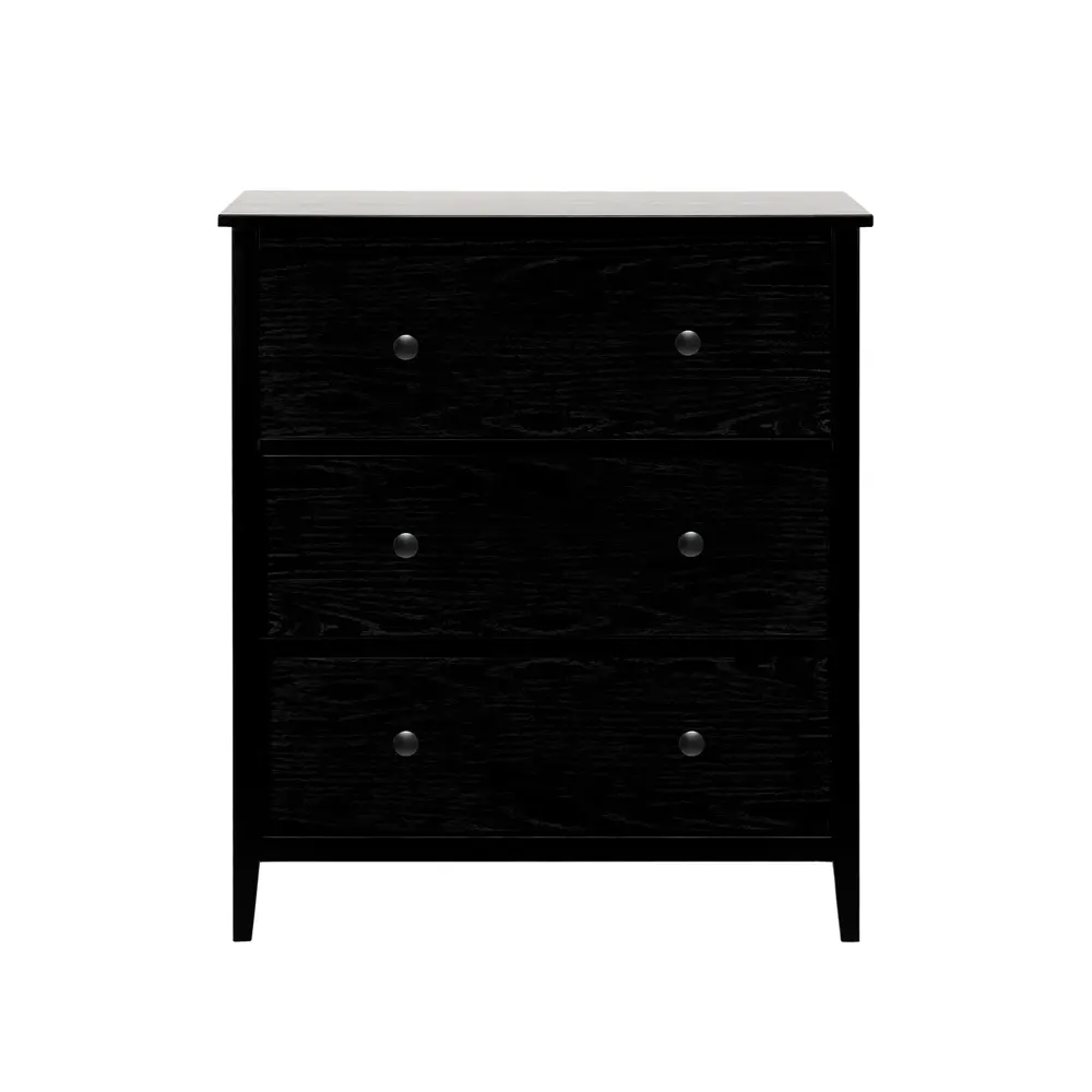 Фото 2 Комод Leset Токе-3 3 ящика 79х44х94 см мдф цвет черный Фото 2 Комод Leset Токе-3 3 ящика 79х44х94 см мдф цвет черный