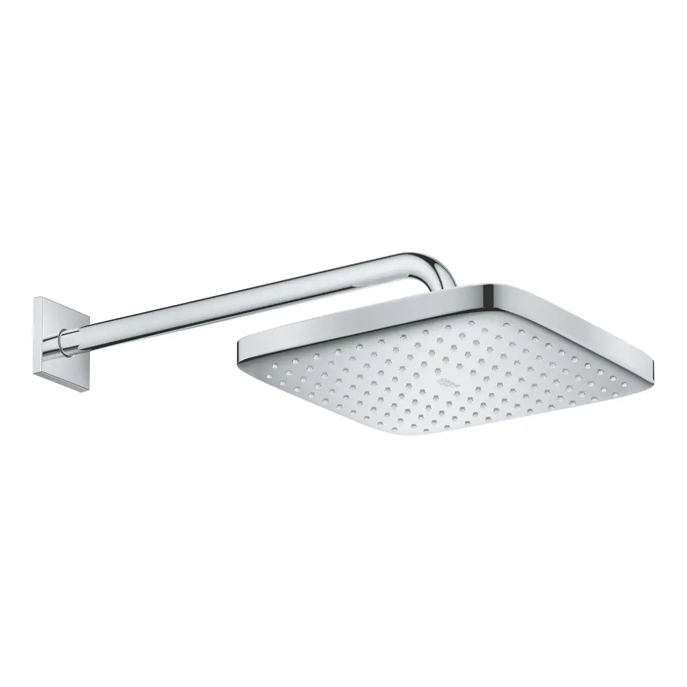 Фото 2 Лейка для верхнего душа Grohe 26687000 квадратный цвет хром Фото 2 Лейка для верхнего душа Grohe 26687000 квадратный цвет хром