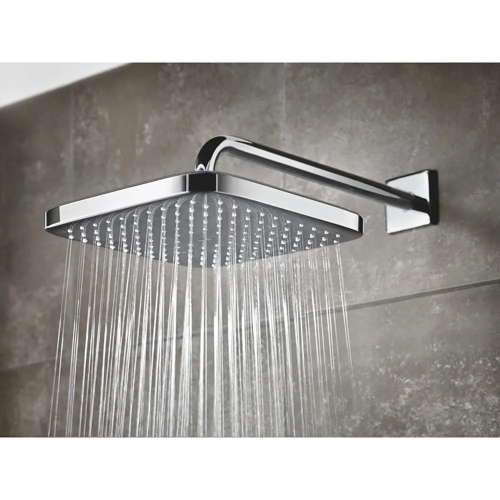 Фото 6 Лейка для верхнего душа Grohe 26687000 квадратный цвет хром Фото 6 Лейка для верхнего душа Grohe 26687000 квадратный цвет хром